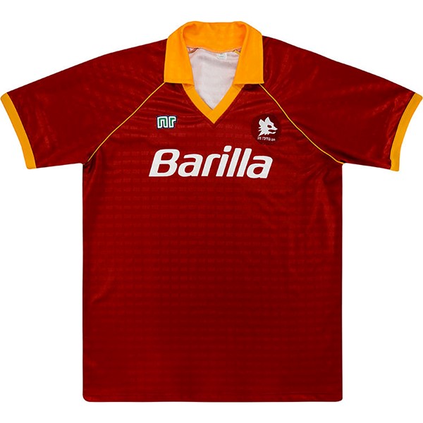 Camiseta As Roma Replica Primera Ropa Retro 1990 1991 Naranja